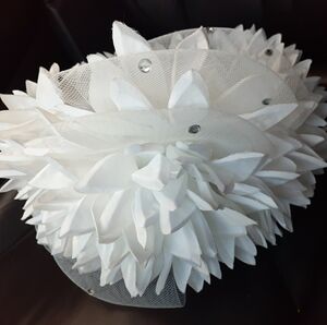 Sold -Floral Headband With Big Flowers, Handmade Vintage Bride Hair Accessory